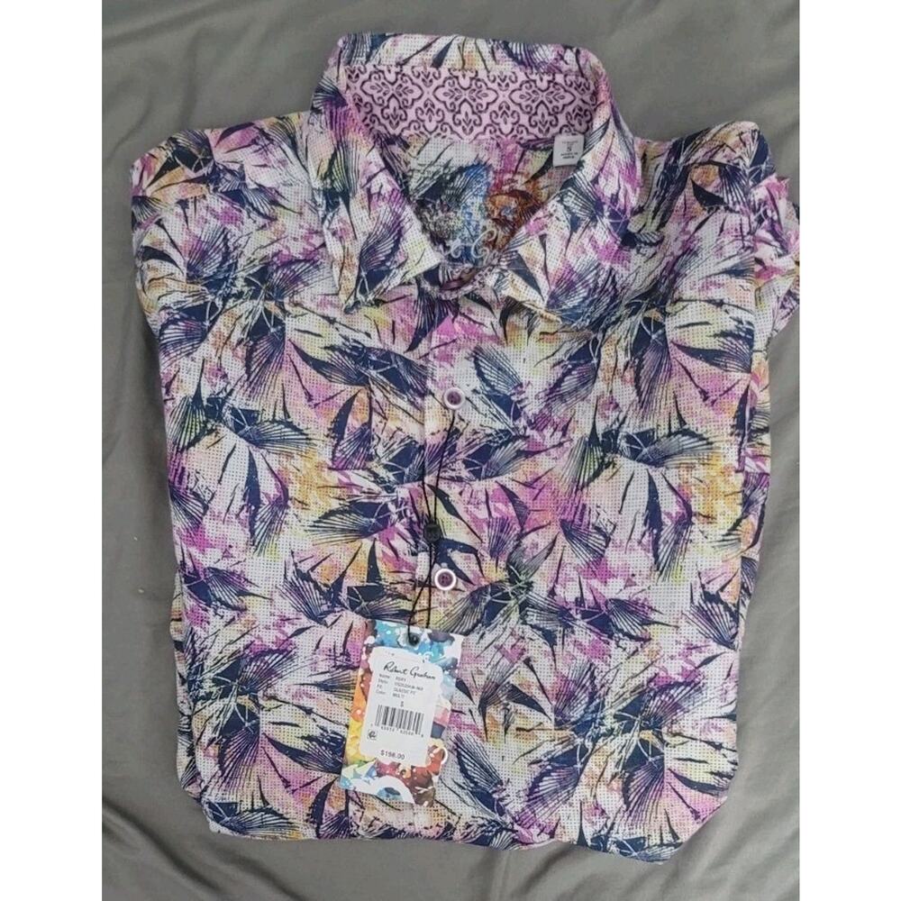 ROBERT GRAHAM RORY MULTI NEW MEN'S CLASSIC FIT CASUAL SHIRT SIZE S